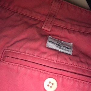 Vineyard Vines Salmon Navy Anchor Shorts.